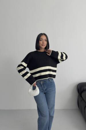 Casual Sweater With Striped Pattern - Brand: My Fashion - Women & Kids, Baby Clothes Wholesale - Globality Store