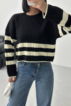 Casual Sweater With Striped Pattern - Brand: My Fashion - Women & Kids, Baby Clothes Wholesale - Globality Store