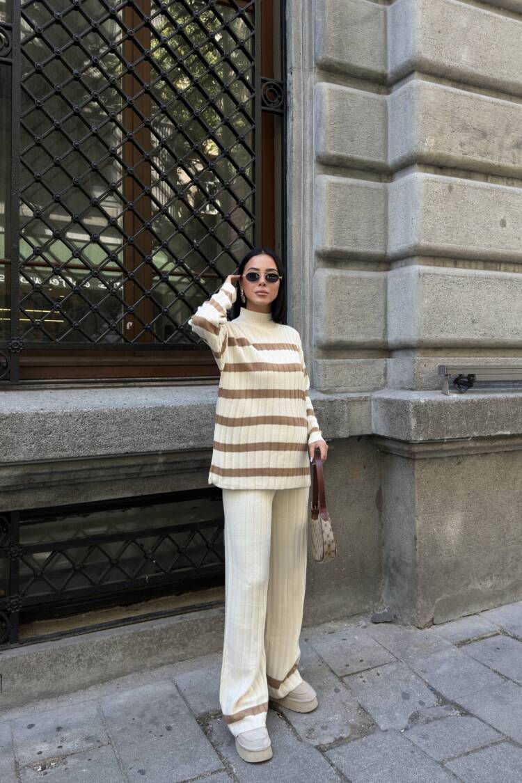 Beige Casual Elegant Modest Suit