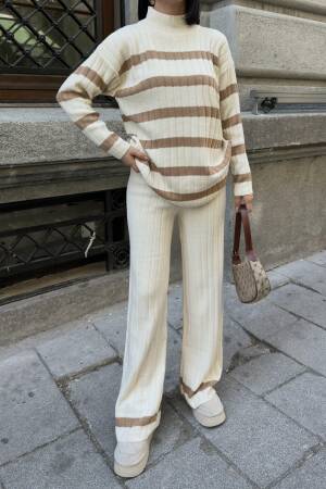 Beige Casual Elegant Modest Suit - Brand: My Fashion - Women & Kids, Baby Clothes Wholesale - Globality Store
