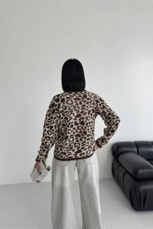 Brown Animal Print Buttoned Cardigan - Brand: My Fashion - Women & Kids, Baby Clothes Wholesale - Globality Store