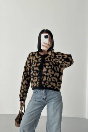 Black Animal Print Oversized Fit Cardigan - Brand: My Fashion - Women & Kids, Baby Clothes Wholesale - Globality Store