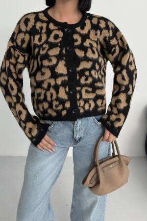Black Animal Print Oversized Fit Cardigan - Brand: My Fashion - Women & Kids, Baby Clothes Wholesale - Globality Store