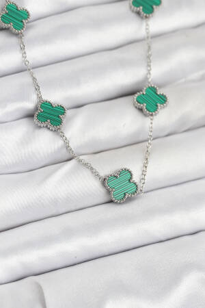 316l Steel Chain Silver Color Green Clover Women Necklace - Brand: Ebijuteri - Women & Kids, Baby Clothes Wholesale - Globality Store