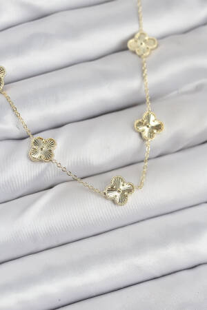 Brass Gold Color Clover Women Necklace - Brand: Ebijuteri - Women & Kids, Baby Clothes Wholesale - Globality Store