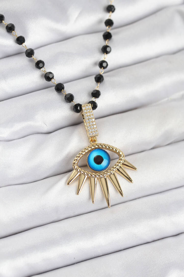 316l Steel Chain Crystal Beaded Eye Model Women Necklace - Brand: Ebijuteri - Women & Kids, Baby Clothes Wholesale - Globality Store