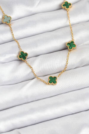 316l Steel Chain Gold Color Green Baby Boy Clover Women Necklace - Brand: Ebijuteri - Women & Kids, Baby Clothes Wholesale - Globality Store