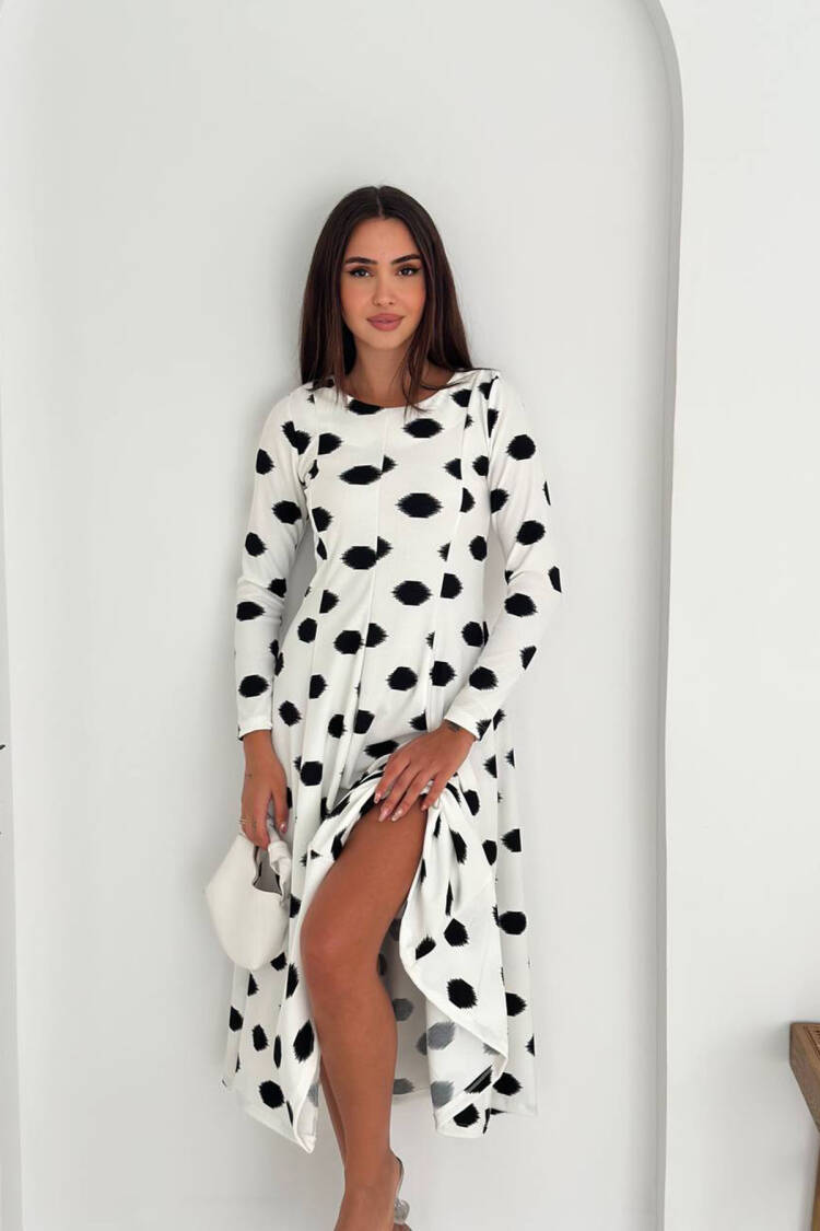 Polka Dot Fit And Flare Dress - Brand: Mode Roy - Women & Kids, Baby Clothes Wholesale - Globality Store