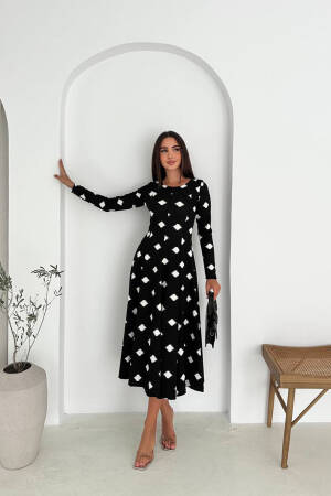 ElegantA-Line Midi Dress With Long Sleeves - Brand: Mode Roy - Women & Kids, Baby Clothes Wholesale - Globality Store