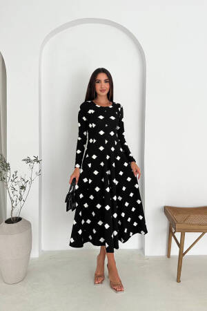 ElegantA-Line Midi Dress With Long Sleeves - Brand: Mode Roy - Women & Kids, Baby Clothes Wholesale - Globality Store