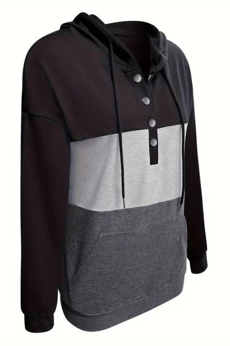 Color Block Casual Sport Blouse