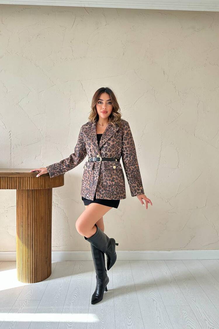 Brown Sexy Slim Fit Single-Breasted Blazer Jacket