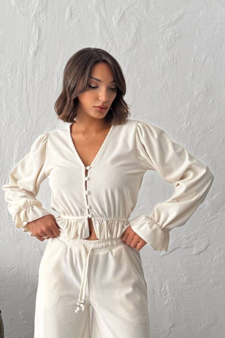 Beige Casual Elegant Modest Buttoned Shirt - Brand: Topshow - Women & Kids, Baby Clothes Wholesale - Globality Store