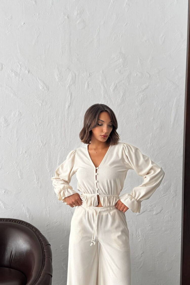 Beige Casual Elegant Modest Buttoned Shirt