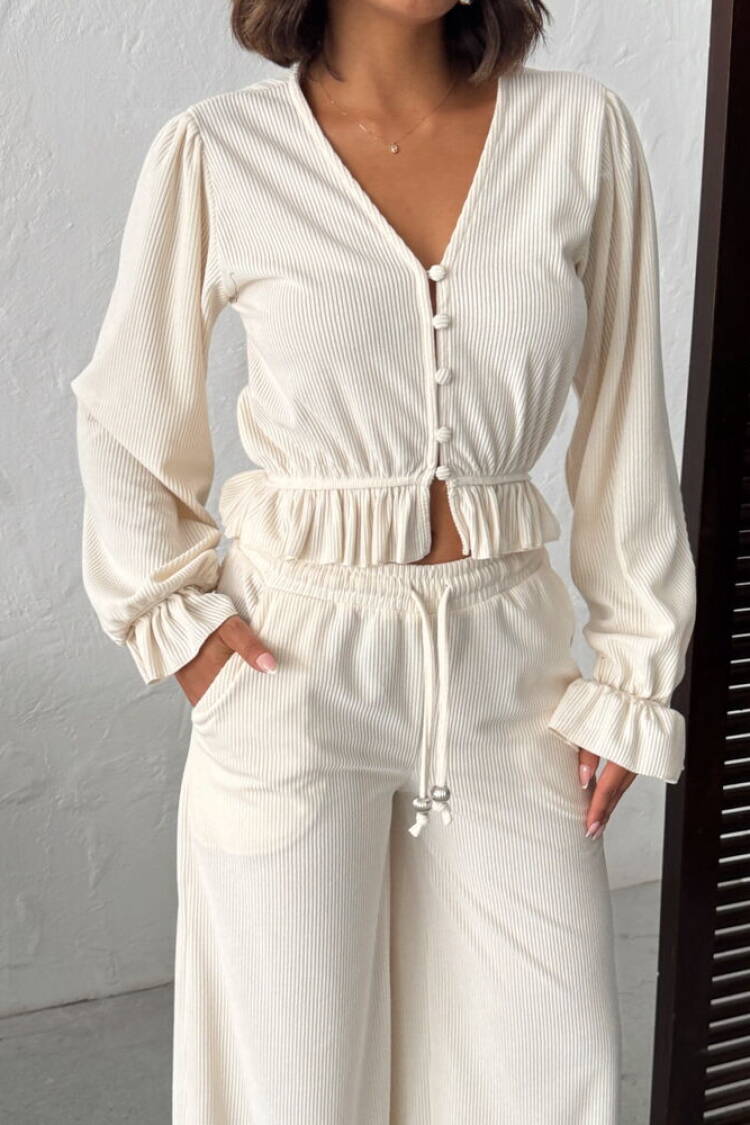 Beige Casual Elegant Modest Buttoned Shirt