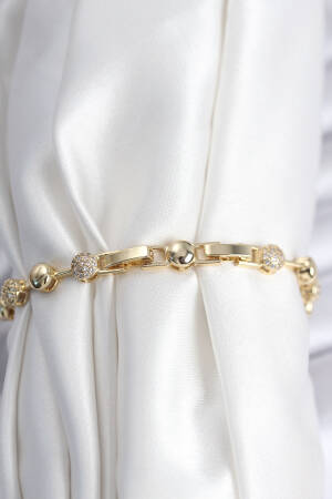 Brass Vip Series Gold Color Ball Pattern Women's Bracelet - Brand: Ebijuteri - Women & Kids, Baby Clothes Wholesale - Globality Store