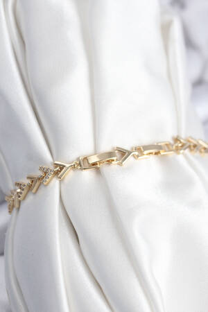 Brass Vip Series Gold Zircon Stone Fish Back Pattern Women's Bracelet - Brand: Ebijuteri - Women & Kids, Baby Clothes Wholesale - Globality Store