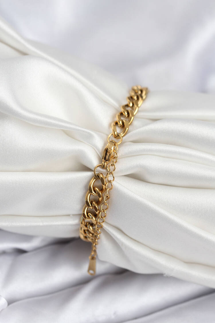 316l Steel Gold Color Writing Suitable Women's Bracelet
