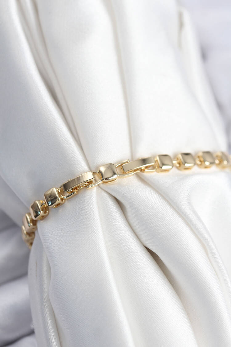 Brass Viping Series Zircon Stone Gold Color Women's Bracelet