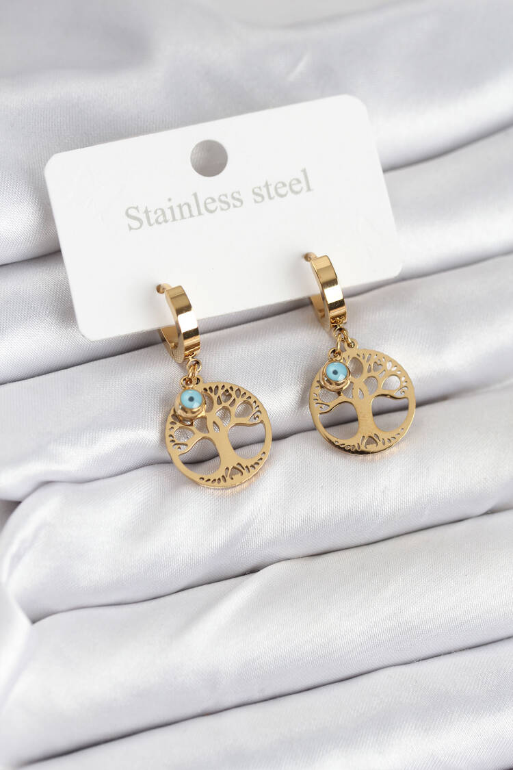 316l Steel Tree Of Life Model Women Earrings - Brand: Ebijuteri - Women & Kids, Baby Clothes Wholesale - Globality Store