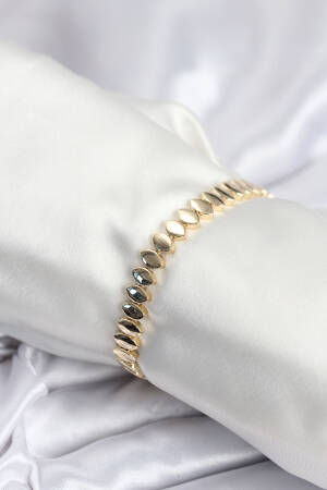 Brass Vip Series Gold Color Sequined Barley Pattern Women's Bracelet - Brand: Ebijuteri - Women & Kids, Baby Clothes Wholesale - Globality Store