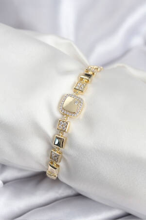 Brass Vip Series Gold Color Zircon Stone Pattern Women's Bracelet - Brand: Ebijuteri - Women & Kids, Baby Clothes Wholesale - Globality Store