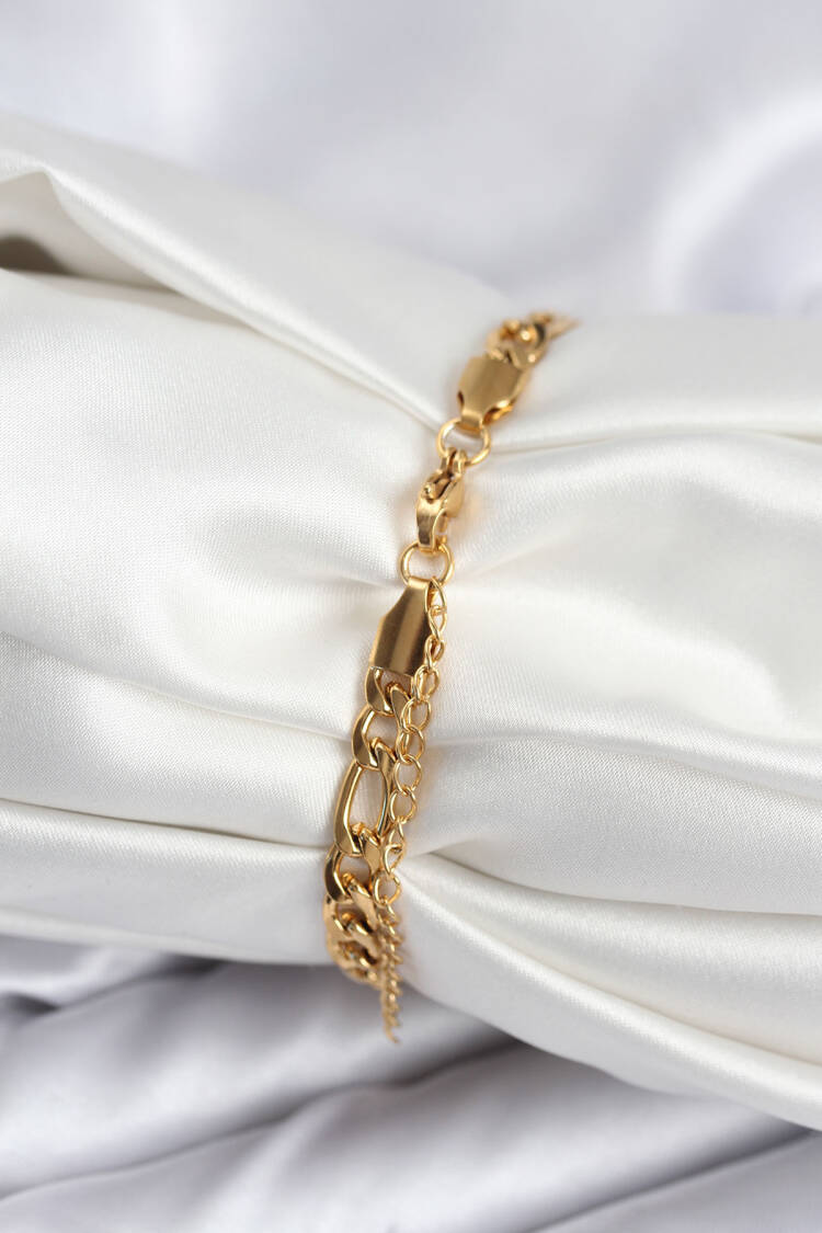 316l Steel Gold Color Oval Writing Suitable Women's Bracelet