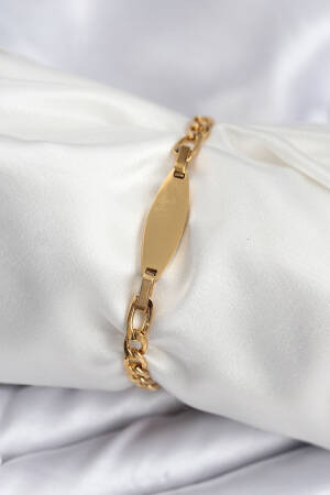 316l Steel Gold Color Oval Writing Suitable Women's Bracelet - Brand: Ebijuteri - Women & Kids, Baby Clothes Wholesale - Globality Store