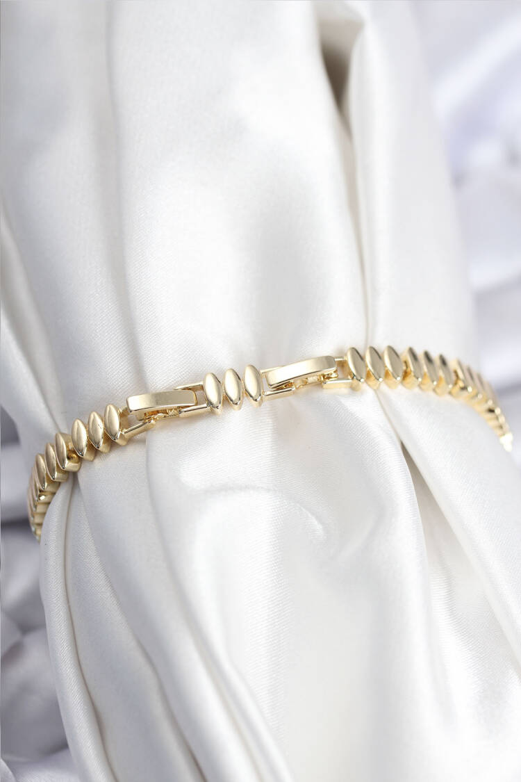 Brass Vip Series Gold Color Zircon Stone Barley Model Women Bracelet