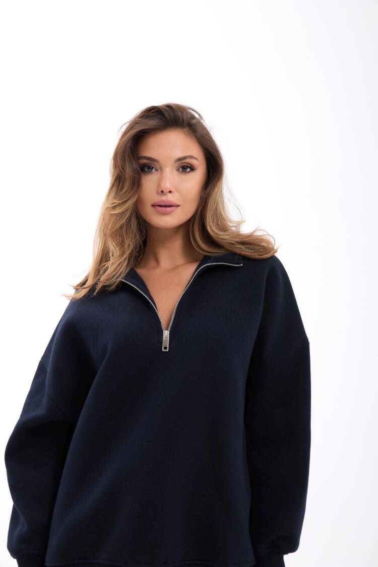 Oversized Fit V-Neck Sweatshirt