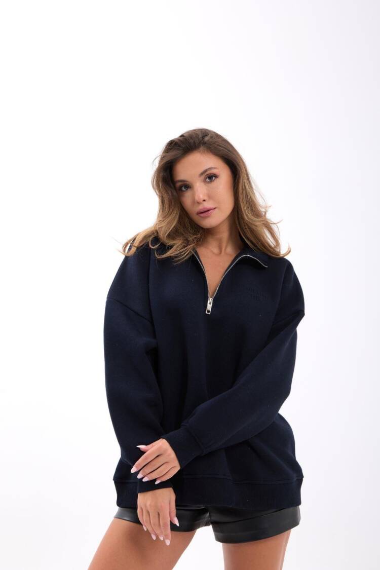 Oversized Fit V-Neck Sweatshirt