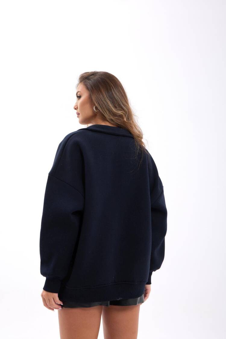 Oversized Fit V-Neck Sweatshirt