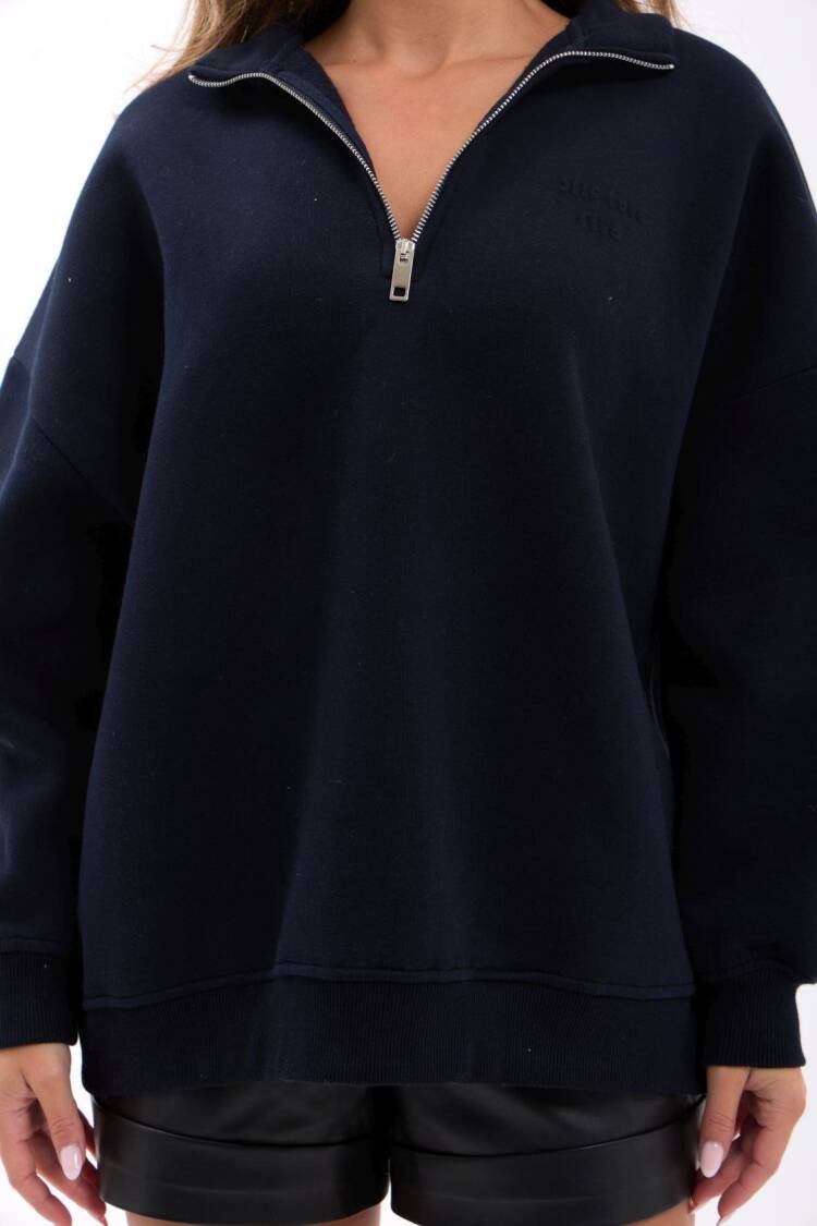 Oversized Fit V-Neck Sweatshirt