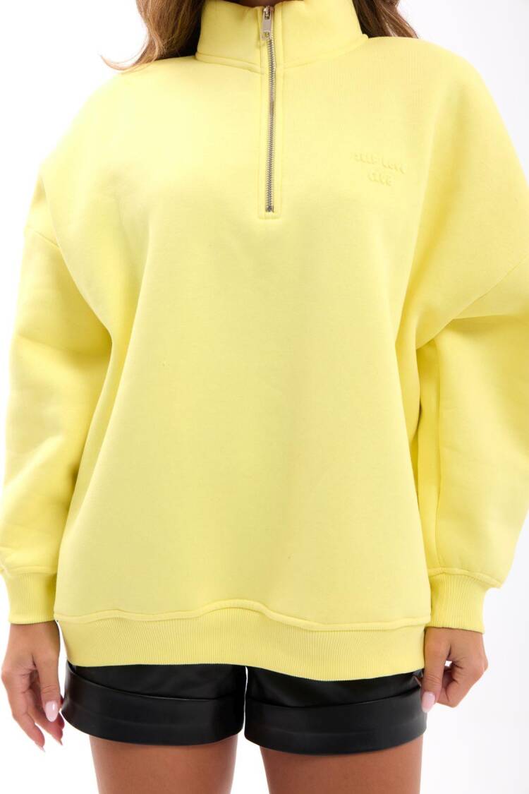 Oversized Fit Sweatshirt With Hooded Neck