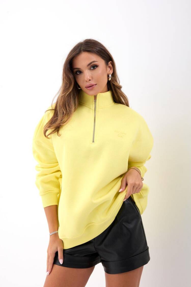 Oversized Fit Sweatshirt With Hooded Neck