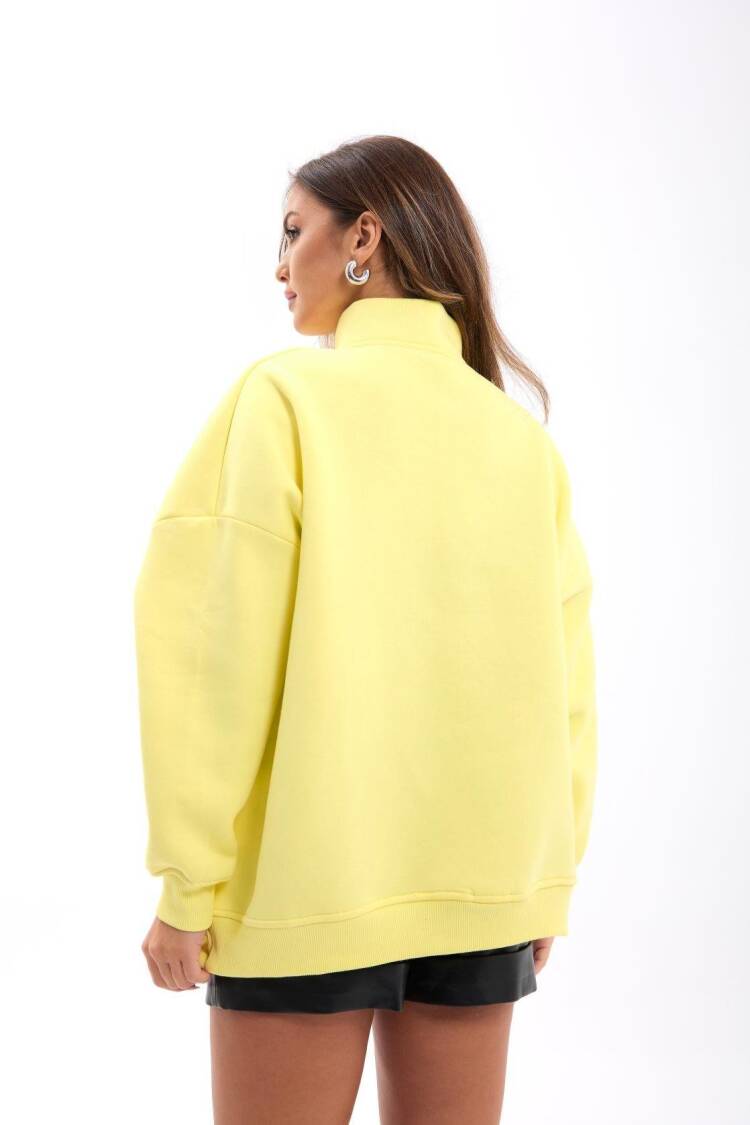 Oversized Fit Sweatshirt With Hooded Neck