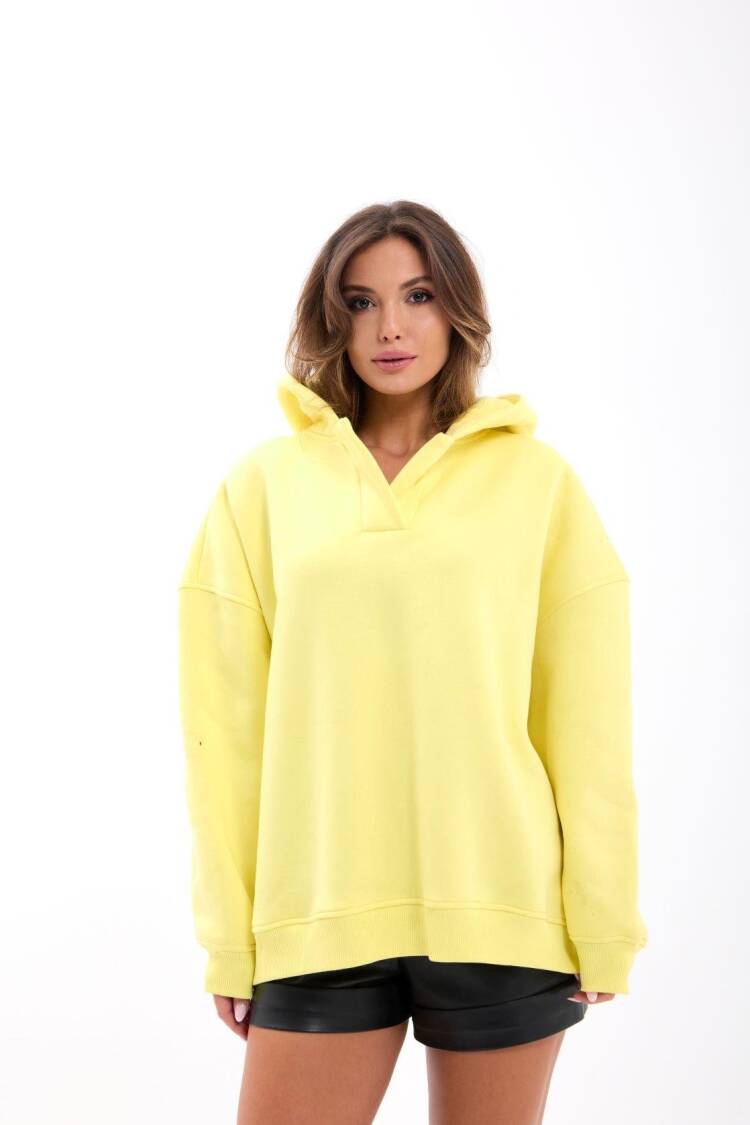 Casual Oversized Fit Sweatshirt With Hood - Brand: Fame - Women & Kids, Baby Clothes Wholesale - Globality Store