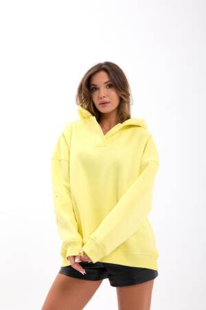 Casual Oversized Fit Sweatshirt With Hood - Brand: Fame - Women & Kids, Baby Clothes Wholesale - Globality Store