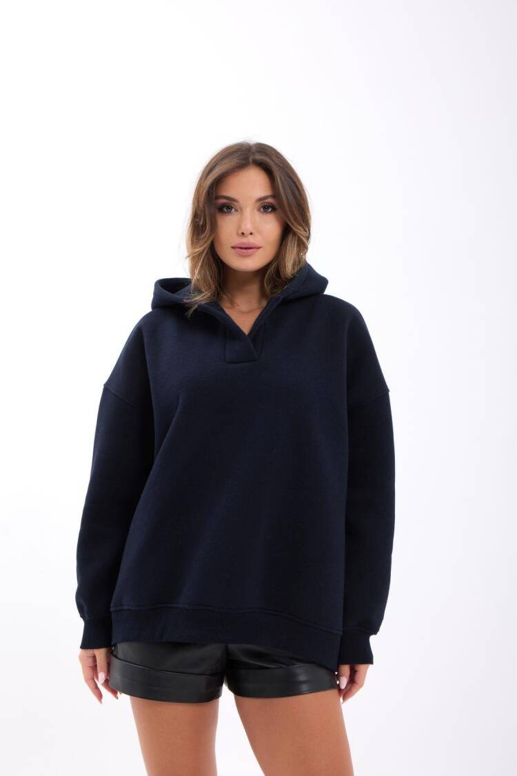 Oversized Casual Sweatshirt With Hood - Brand: Fame - Women & Kids, Baby Clothes Wholesale - Globality Store