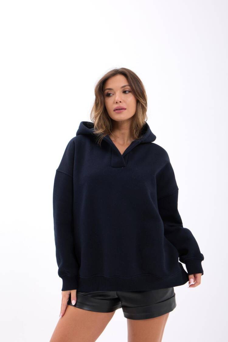 Oversized Casual Sweatshirt With Hood