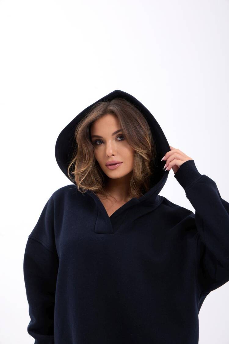 Oversized Casual Sweatshirt With Hood