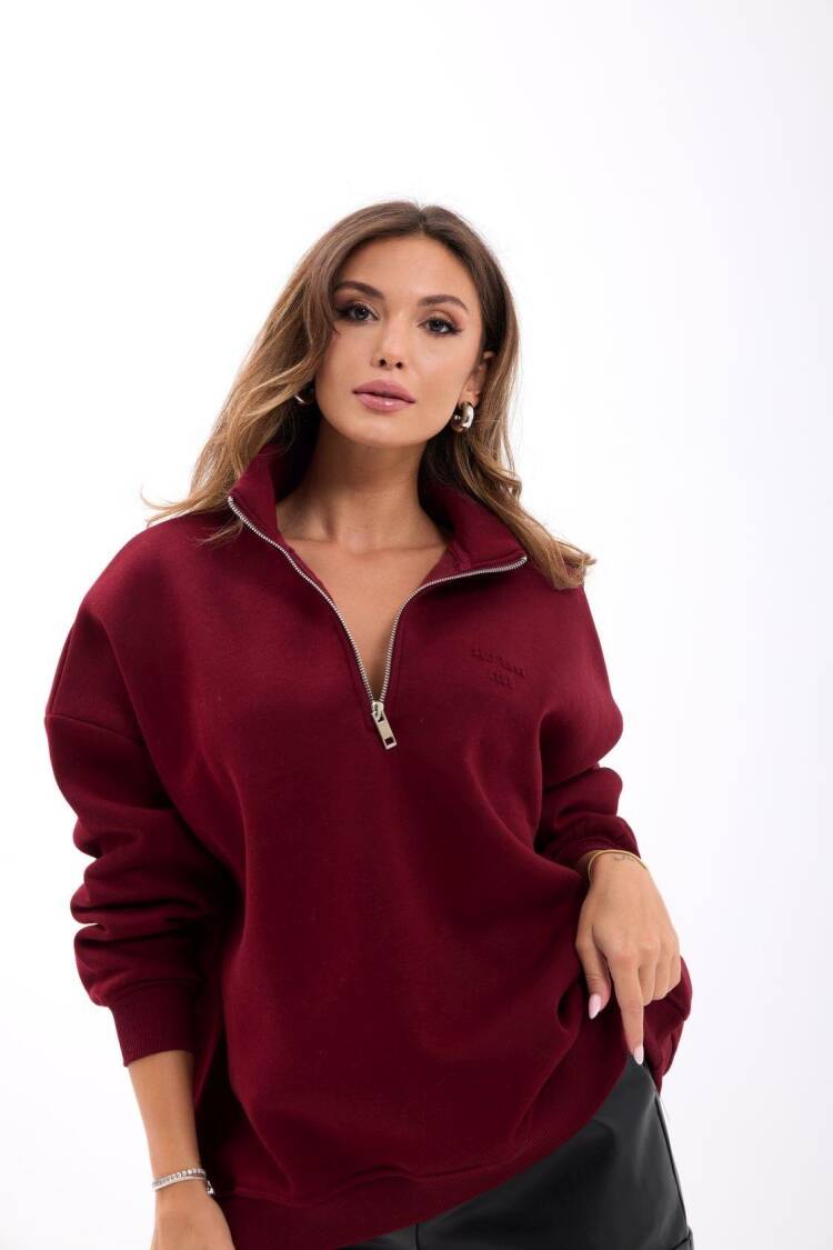 Sweatshirt With Hooded Neck Oversized Fit