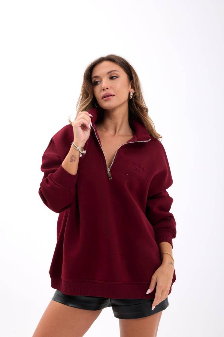 Sweatshirt With Hooded Neck Oversized Fit
