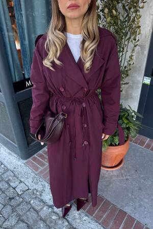 Claret Red Trenchcoat - Brand: Cream Rouge - Women & Kids, Baby Clothes Wholesale - Globality Store