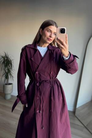 Claret Red Trenchcoat - Brand: Cream Rouge - Women & Kids, Baby Clothes Wholesale - Globality Store