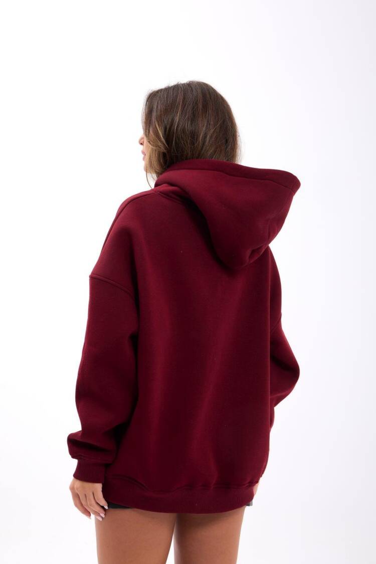 Sweatshirt With Hooded Neck And Oversized Fit