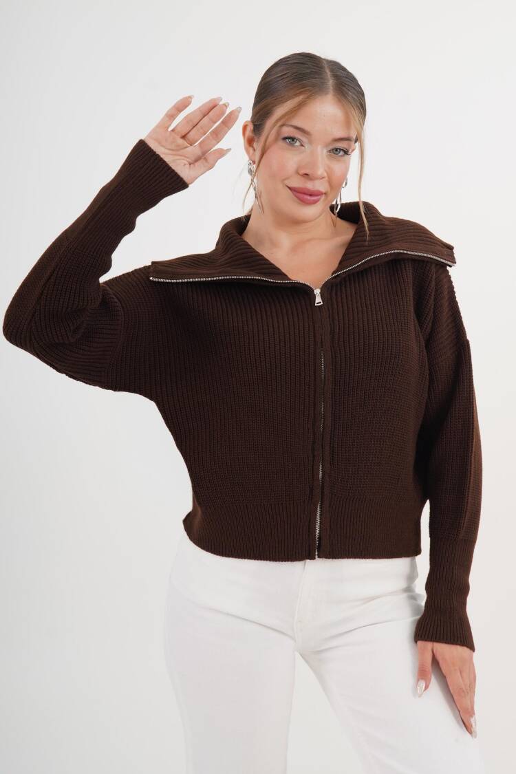Casual Elegant Cardigan With Zip Up - Brand: Lustrin - Women & Kids, Baby Clothes Wholesale - Globality Store