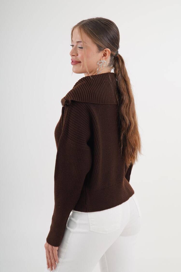 Casual Elegant Cardigan With Zip Up