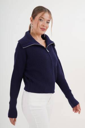 Cardigan With Zip-Up Hooded Neck - Brand: Lustrin - Women & Kids, Baby Clothes Wholesale - Globality Store