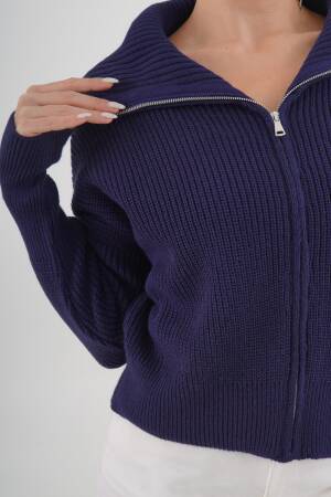 Cardigan With Zip-Up Hooded Neck - Brand: Lustrin - Women & Kids, Baby Clothes Wholesale - Globality Store